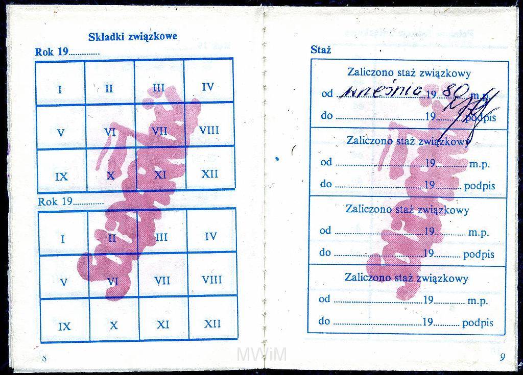 KKE 3270-6.jpg - Legitymacja Solidarność, Przewodniczący komisji zakładowej NSZZ "Solidarność Pracowników WPB", Jan Rutkowski, 1 kwietnia 1989 r.